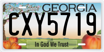 GA license plate CXY5719