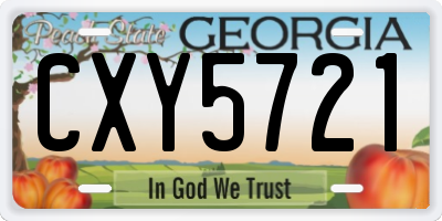 GA license plate CXY5721