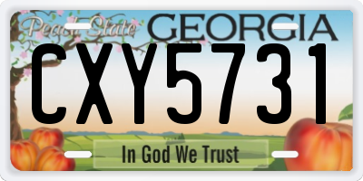 GA license plate CXY5731