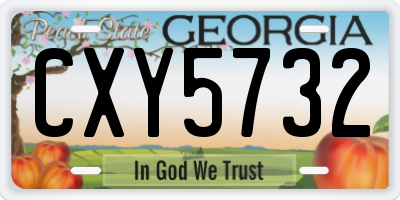 GA license plate CXY5732