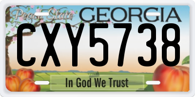 GA license plate CXY5738
