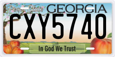 GA license plate CXY5740