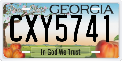 GA license plate CXY5741