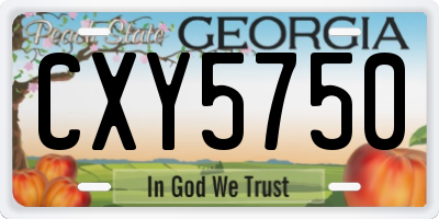GA license plate CXY5750