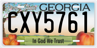 GA license plate CXY5761