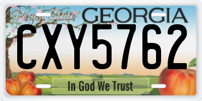 GA license plate CXY5762