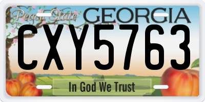 GA license plate CXY5763