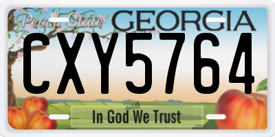 GA license plate CXY5764