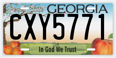 GA license plate CXY5771
