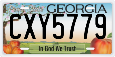 GA license plate CXY5779
