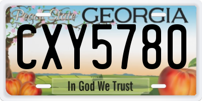 GA license plate CXY5780