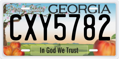 GA license plate CXY5782