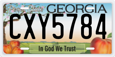 GA license plate CXY5784