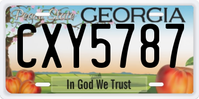 GA license plate CXY5787