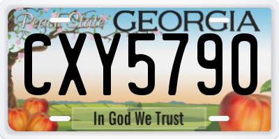 GA license plate CXY5790