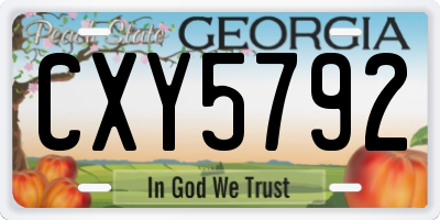 GA license plate CXY5792