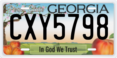 GA license plate CXY5798