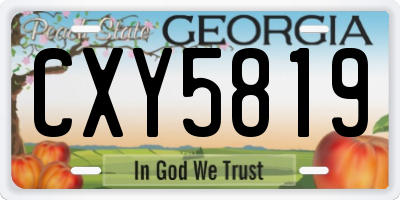 GA license plate CXY5819