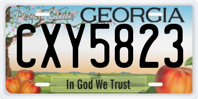 GA license plate CXY5823