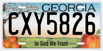 GA license plate CXY5826