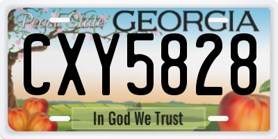 GA license plate CXY5828