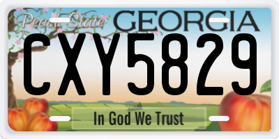 GA license plate CXY5829