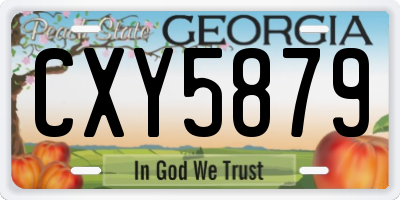 GA license plate CXY5879