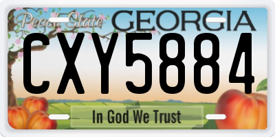 GA license plate CXY5884