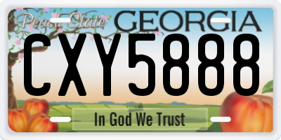 GA license plate CXY5888