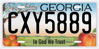 GA license plate CXY5889