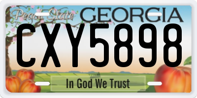 GA license plate CXY5898