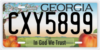GA license plate CXY5899