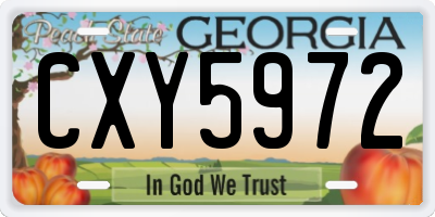 GA license plate CXY5972