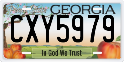 GA license plate CXY5979