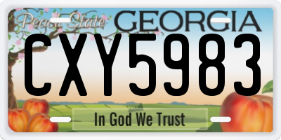 GA license plate CXY5983