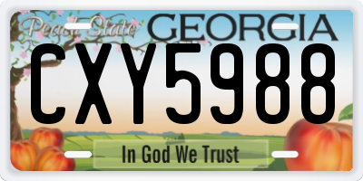 GA license plate CXY5988