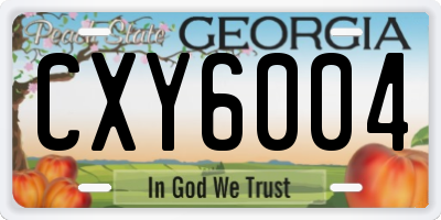 GA license plate CXY6004