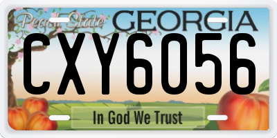 GA license plate CXY6056
