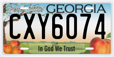 GA license plate CXY6074