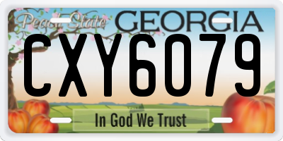 GA license plate CXY6079