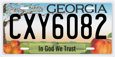 GA license plate CXY6082