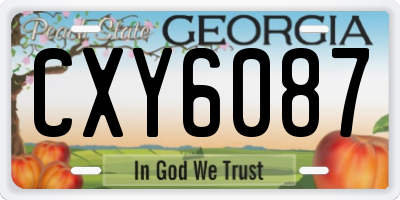 GA license plate CXY6087
