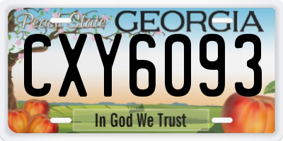 GA license plate CXY6093