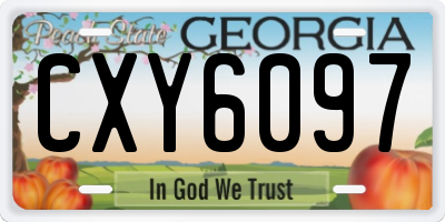 GA license plate CXY6097