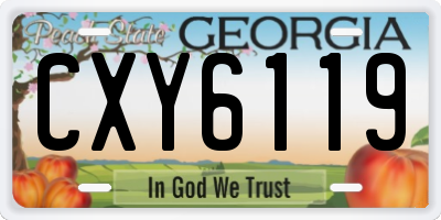 GA license plate CXY6119