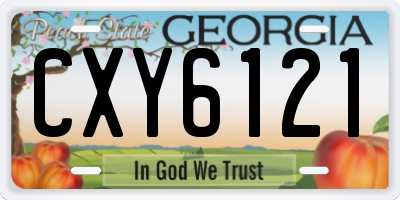 GA license plate CXY6121