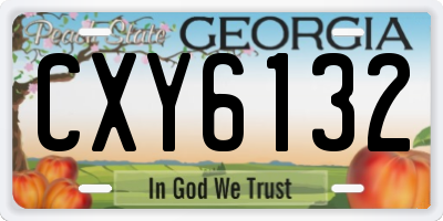 GA license plate CXY6132