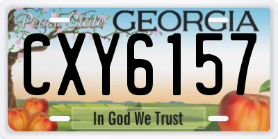 GA license plate CXY6157