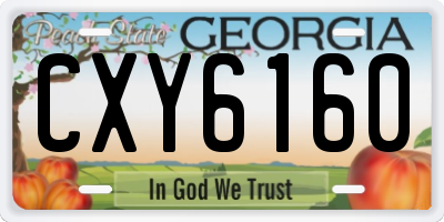 GA license plate CXY6160