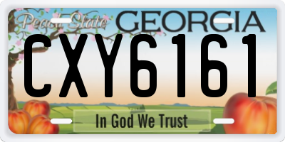 GA license plate CXY6161